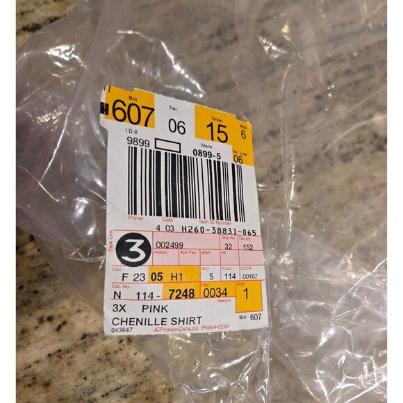 New! Pink Chenille Shirt Robe Adonna Plus Size 3X Leisurewear Button Pockets - Picture 15 of 16